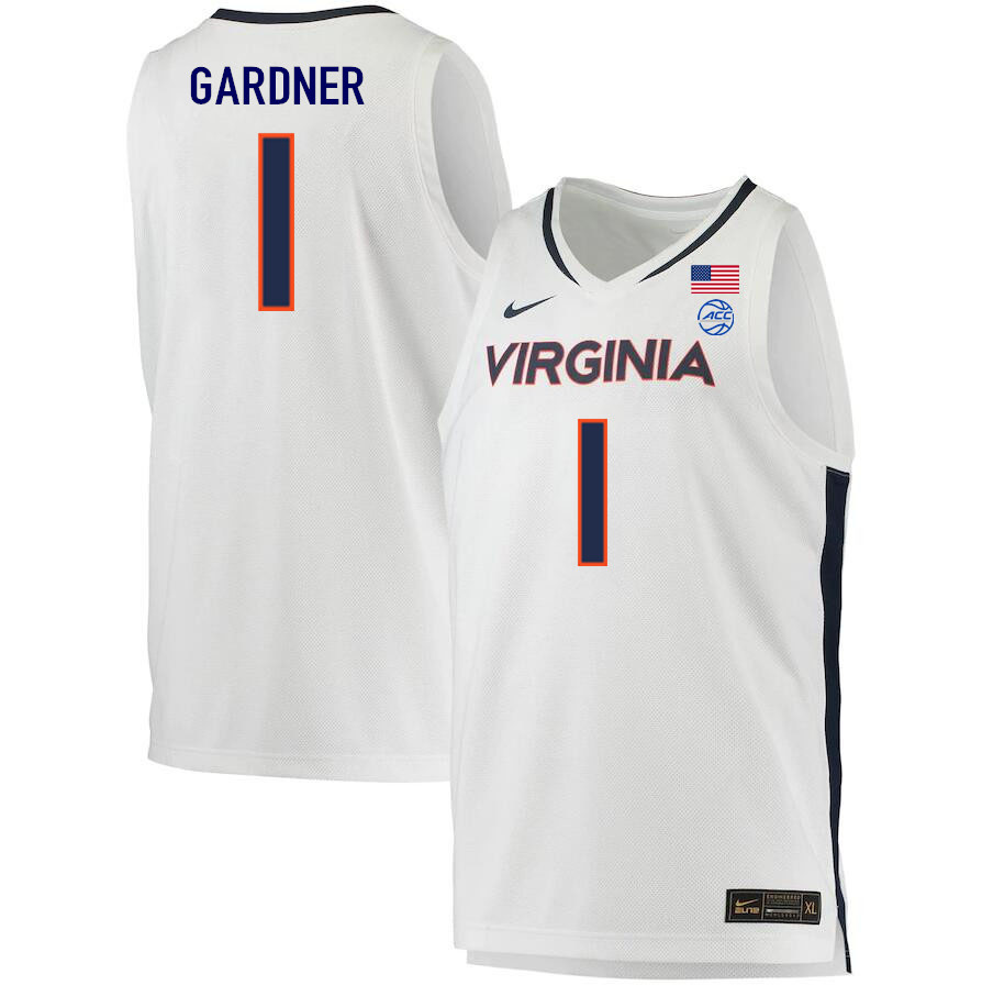 Men #1 Jayden Gardner Virginia Cavaliers College 2022-23 Stitched Basketball Jerseys Sale-White - Click Image to Close